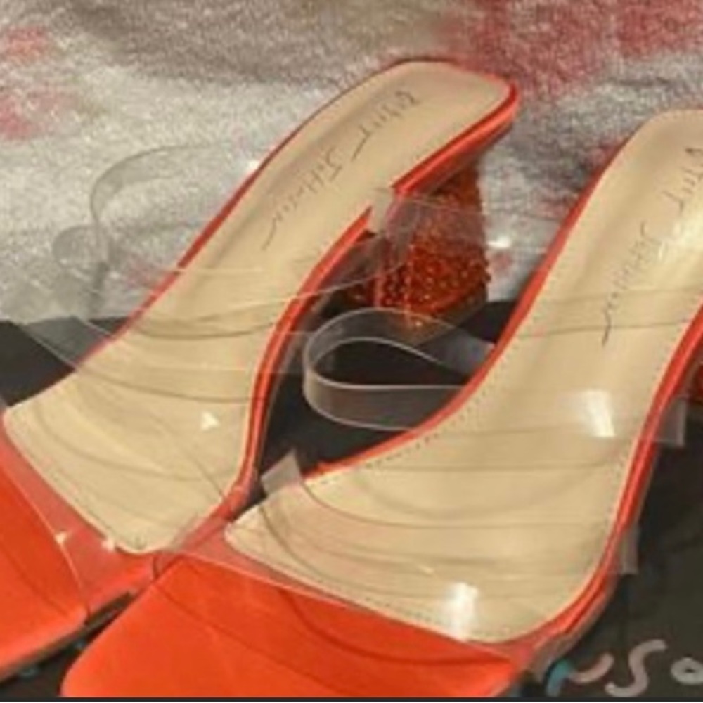 Clear strap heel